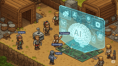 Rimworld style AI village. 
