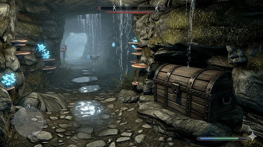 Hidden treasures in Skyrim.